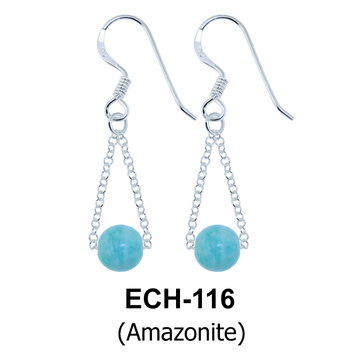 Amazonite Silver Earring ECH-116-AMZ