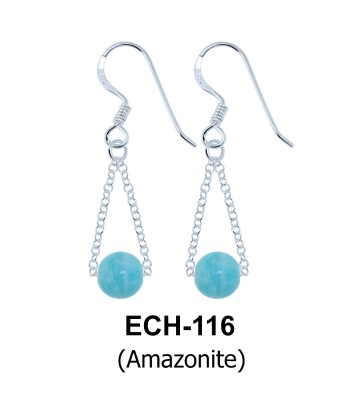 Amazonite Silver Earring ECH-116-AMZ