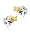 Square CZ Stone Stud Earring ECS-03-5