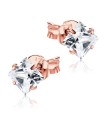 Square CZ Stone Stud Earring ECS-03-5