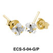 Prong Set Gemstone Ear Studs ECS-5-04