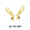 Silver Heart Shaped Earrings EL-127