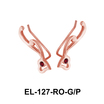 Silver Heart Shaped Earrings EL-127