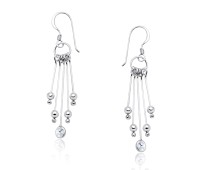 Silver Keyrings Shaped Earrings HME-07