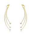 Silver Long Shaped Earrings HME-10