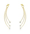 Silver Long Shaped Earrings HME-10