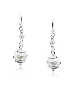 Silver Earrings with Wired Balls HME-42b