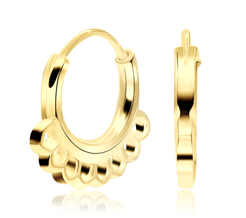 Gold Plated Silver Hoop Earring HO-1510-GP