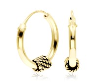 Gold Plated Silver Hoop Earrings HO-31-GP