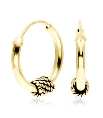 Gold Plated Silver Hoop Earrings HO-31-GP