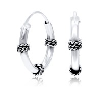 3 Knots Design Hoop Earrings HO-68