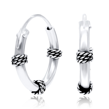 3 Knots Design Hoop Earrings HO-68