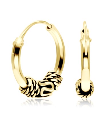 Gold Plated Rope n Snake Design Hoop Earring HO-73-GP