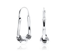 Rope n Ball Hoop Earrings HO-75