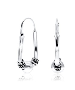 Rope n Ball Hoop Earrings HO-75