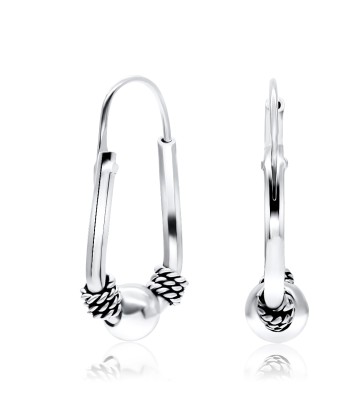 Rope n Ball Hoop Earrings HO-75