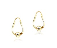 Gold Plated Silver Hoop Earring HO-76-GP