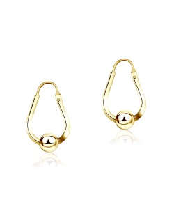 Gold Plated Silver Hoop Earring HO-76-GP