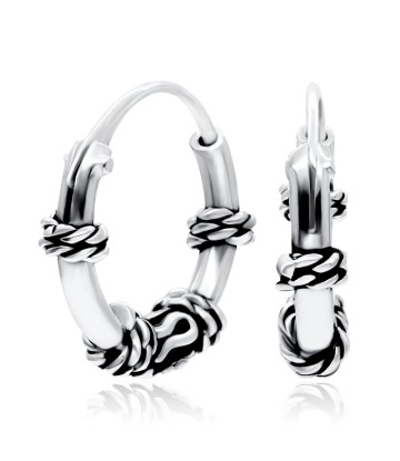 Knot n Snake Design Hoop Earrings HO-77