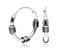 1.4mm 3 Rope Design Hoop Earrings HO-81