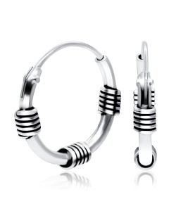 1.4mm 3 Rope Design Hoop Earrings HO-81