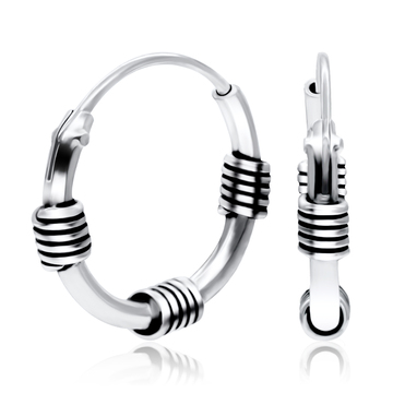 1.4mm 3 Rope Design Hoop Earrings HO-81