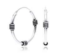 1.2mm Ropy Design Hoop Earrings HO-82