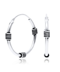 1.2mm Ropy Design Hoop Earrings HO-82