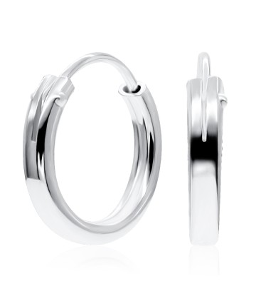 8mm Silver Hoop Earrings HO-84