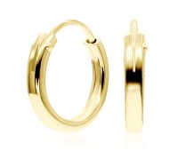 Gold Plated 8mm Silver Hoop Earring HO-84-GP