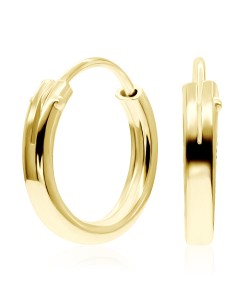 Gold Plated 8mm Silver Hoop Earring HO-84-GP