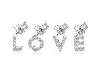 CZ Stone Stud Earring Set LOVE SET-STS-2981