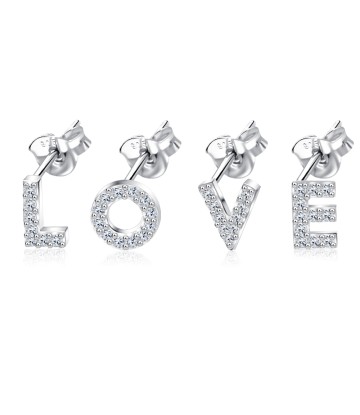 CZ Stone Stud Earring Set LOVE SET-STS-2981