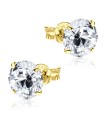 Round Brilliant CZ Stud Earring ST-10-RS