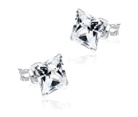 Diamond Cut CZ Stud Earring ST-10-SQP