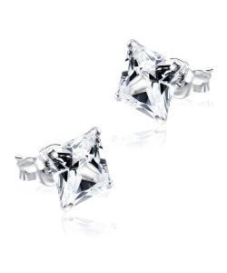 Diamond Cut CZ Stud Earring ST-10-SQP