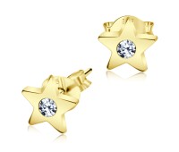 Gold Plated Stud Earring Star Designed ST-1006-GP