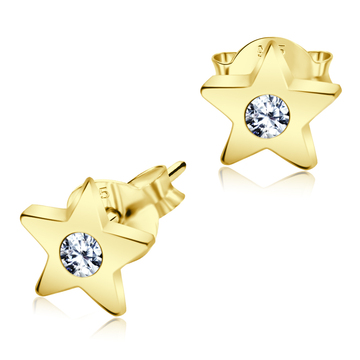 Gold Plated Stud Earring Star Designed ST-1006-GP