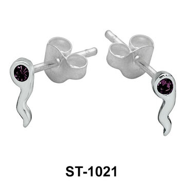 Stud Earring Wavy Shape ST-1021