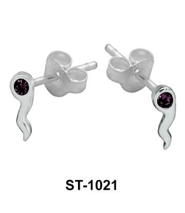 Stud Earring Wavy Shape ST-1021