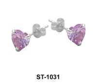Stud Earring CZ Heart Shape ST-1031