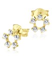 Stud Earring CZ 5 Corners ST-1032