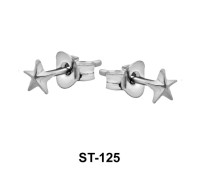 Stud Earring Plain Star ST-125