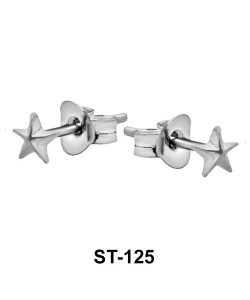 Stud Earring Plain Star ST-125