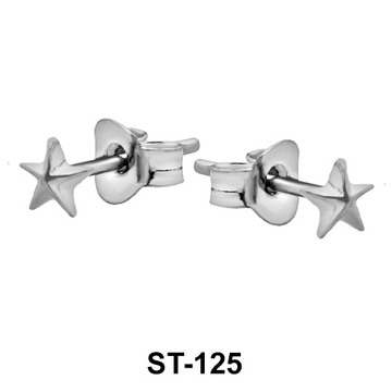Stud Earring Plain Star ST-125