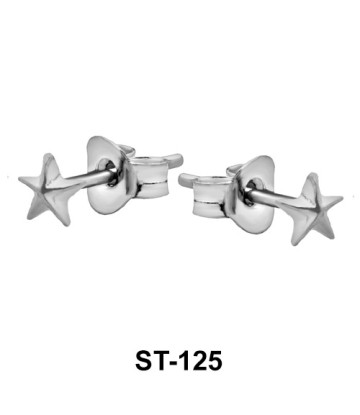 Stud Earring Plain Star ST-125