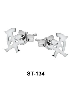 Stud Earring Alphabet Style ST-134