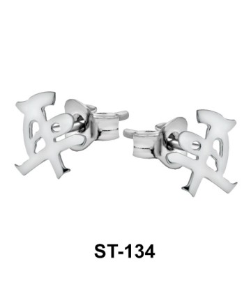 Stud Earring Alphabet Style ST-134