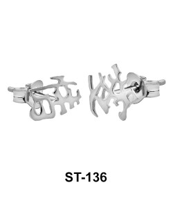 Stud Earring Asia Alphabet ST-136