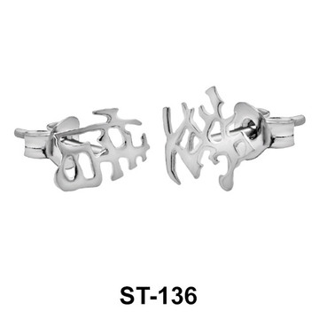 Stud Earring Asia Alphabet ST-136